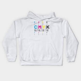 CMYK Color Typography Typeface Prepress Graphic Design Kids Hoodie